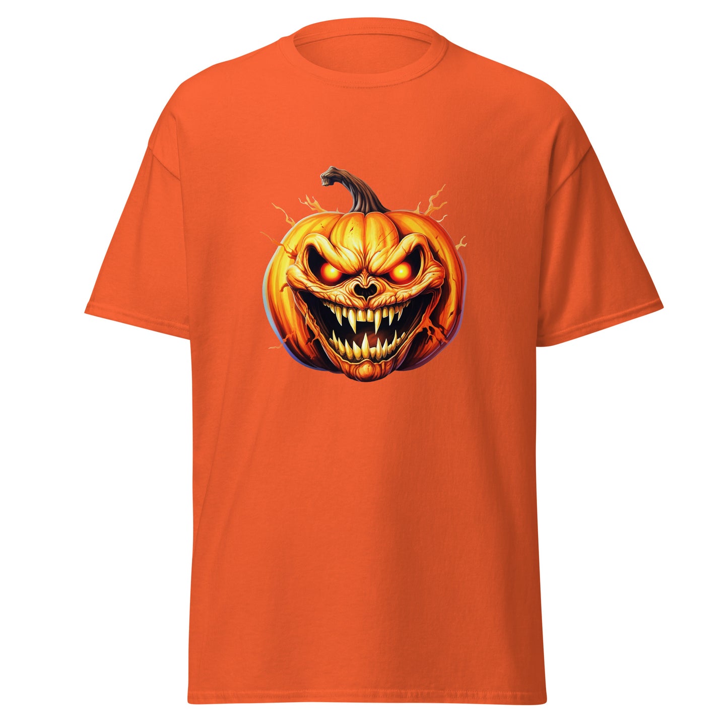 Calabaza de Halloween de acuarela, camiseta de algodón pesado de estilo suave con diseño de Halloween