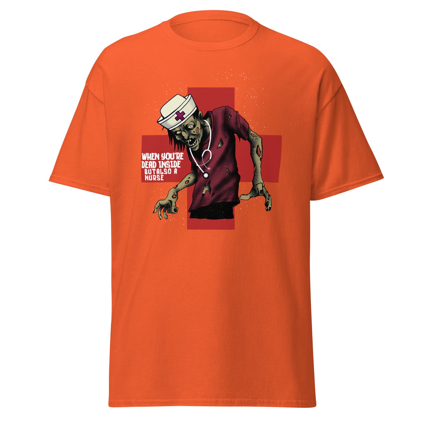 When You're Dead Inside , Halloween Design Soft Style Heavy Cotton T-Shirt