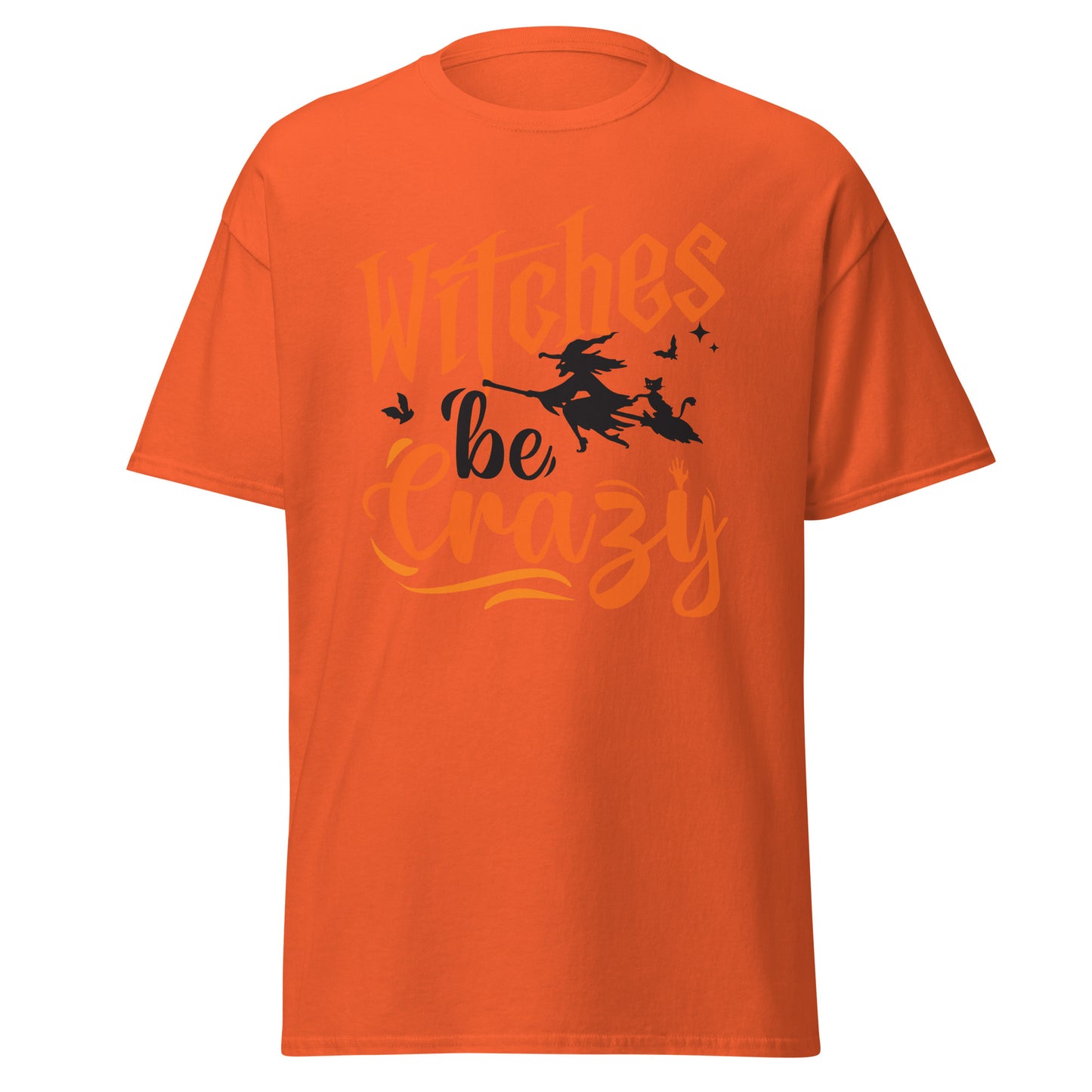 Witches Be Crazy, Halloween-Design, weiches T-Shirt aus schwerer Baumwolle