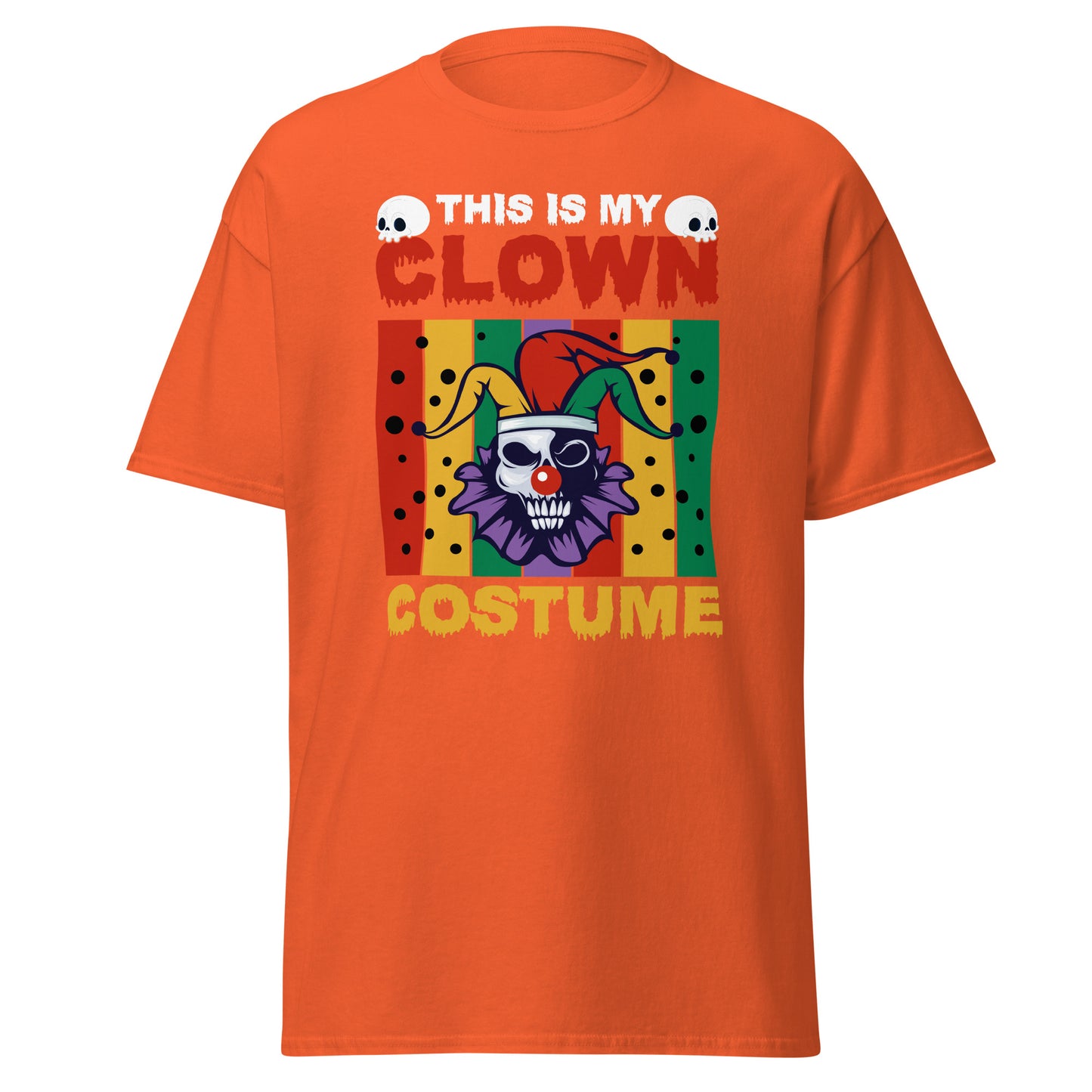 Yhis ist mein Clown-Kostüm, weiches T-Shirt aus schwerer Baumwolle im Halloween-Design