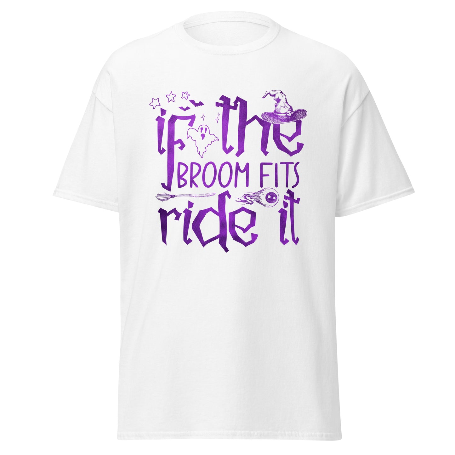 If The Broom Fits Ride It, camiseta de estilo suave de Halloween