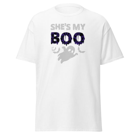 She's My Boo, Halloween-Design, weiches T-Shirt aus schwerer Baumwolle