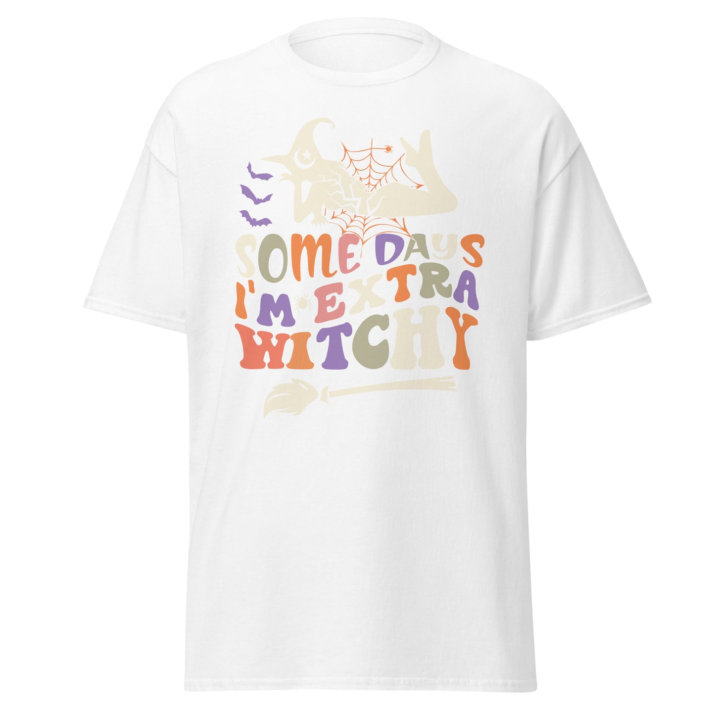 Some Days I'm Extra Witchy , Halloween Design Soft Style Heavy Cotton T-Shirt