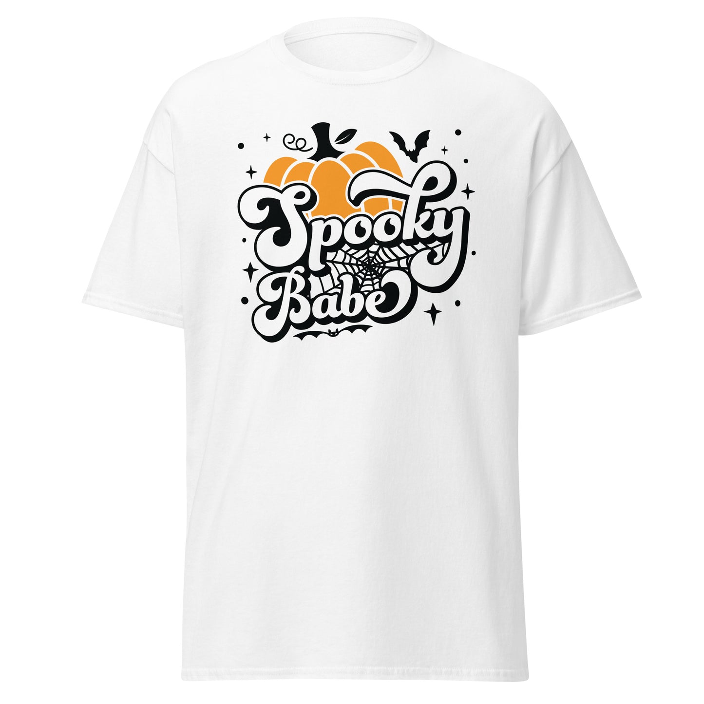 Spooky Babe, camiseta de algodón pesado de estilo suave con diseño de Halloween