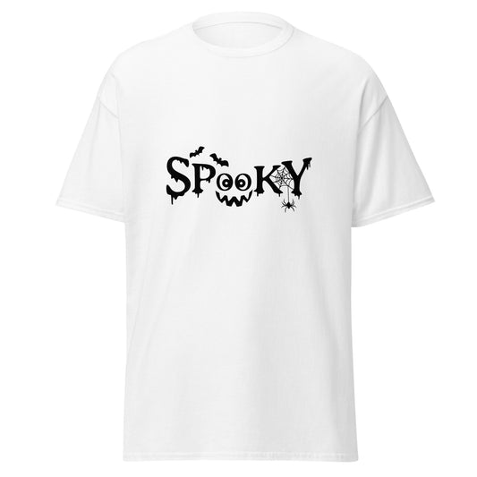 Spooky Face , Halloween Design Soft Style Heavy Cotton T-Shirt