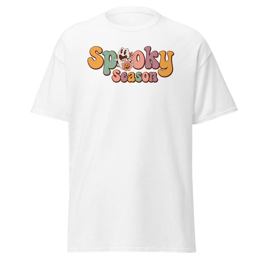 Spooky Season, Halloween Ghost , Halloween Design Soft Style Heavy Cotton T-Shirt