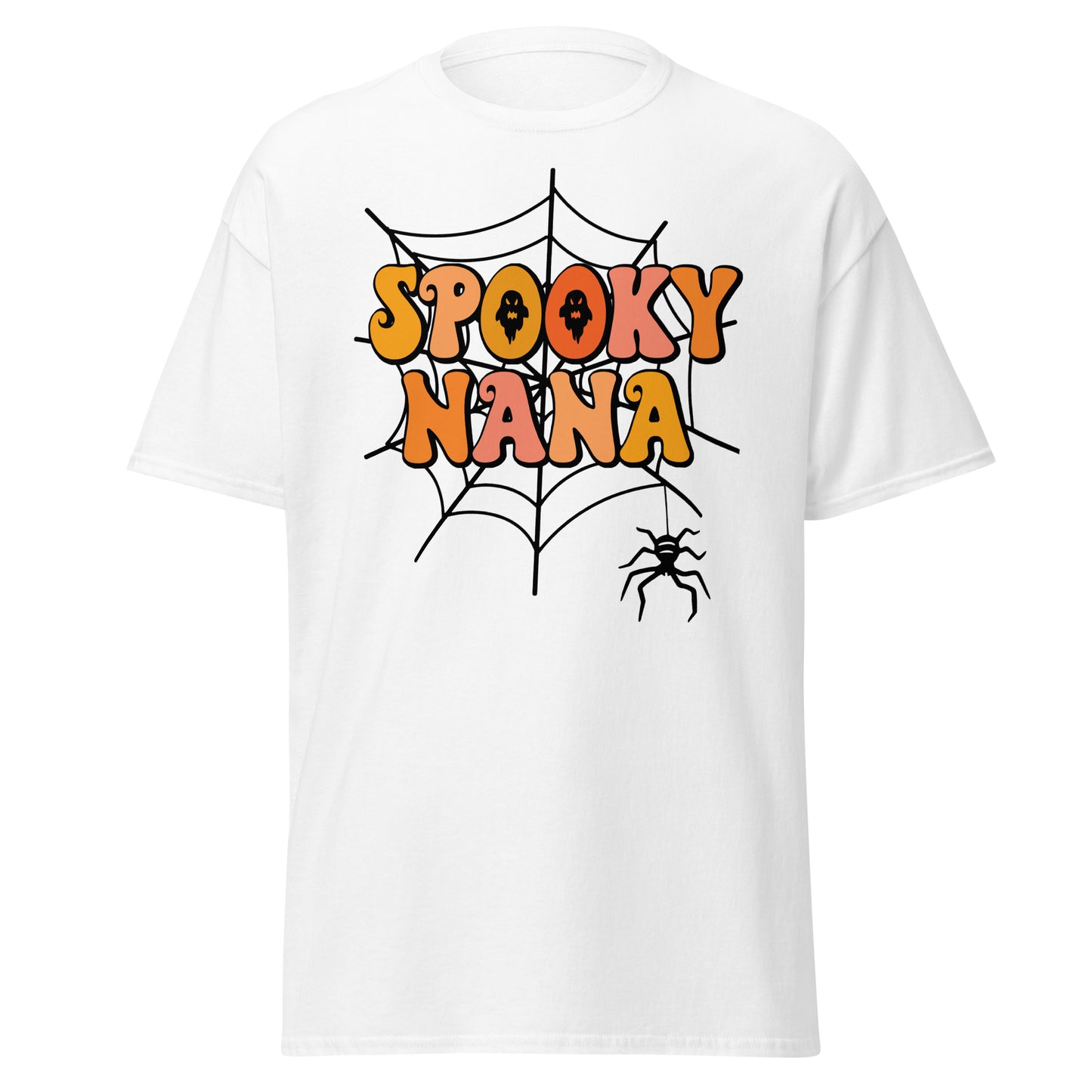 SPOOKY Nana, camiseta de algodón pesado de estilo suave con diseño de Halloween