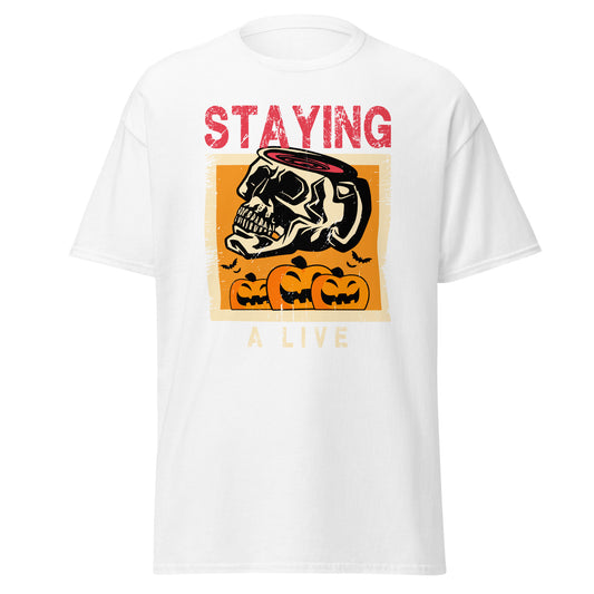 Stayng A Live , Halloween Design Soft Style Heavy Cotton T-Shirt