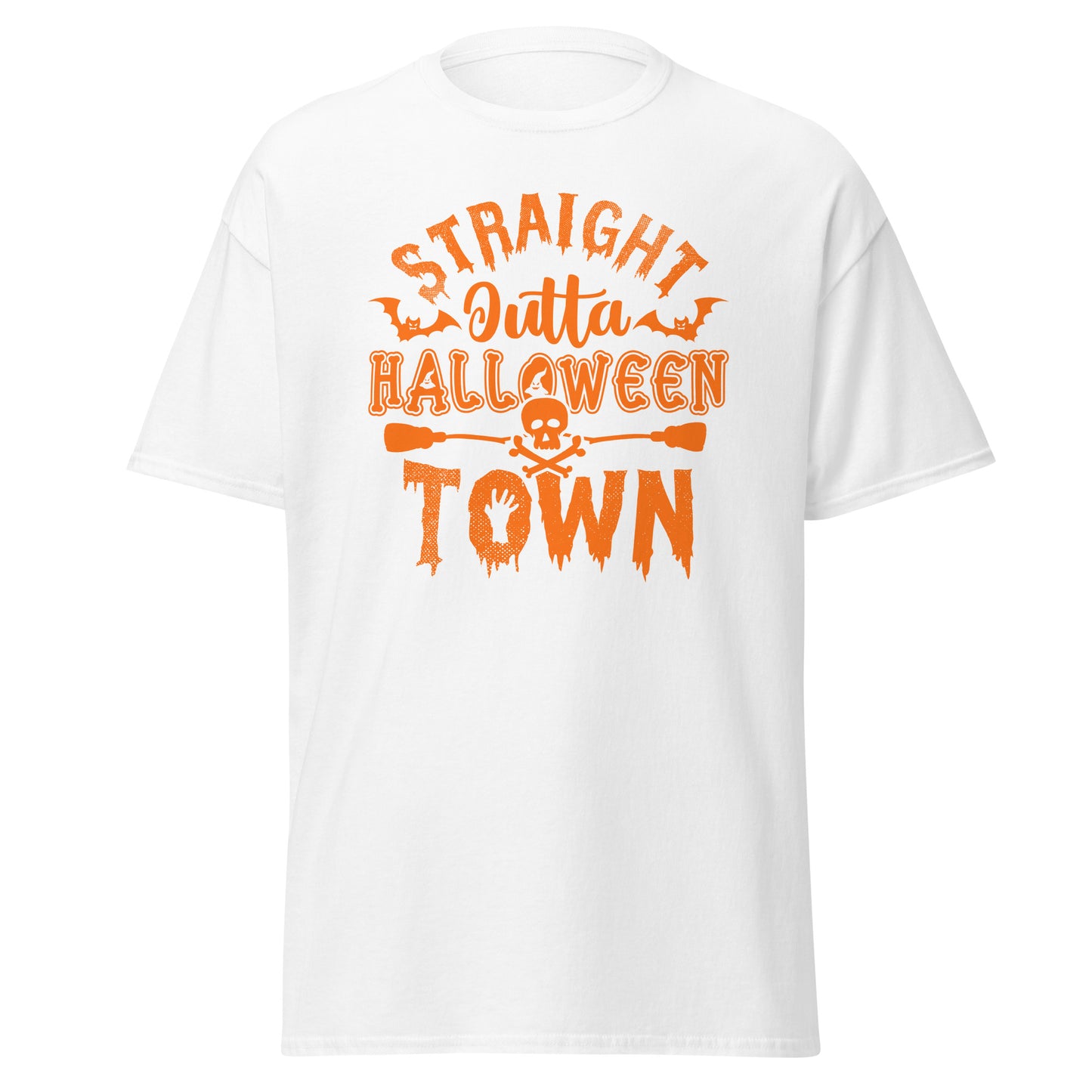 Straight Outta Halloween Town, camiseta de algodón pesado de estilo suave con diseño de Halloween