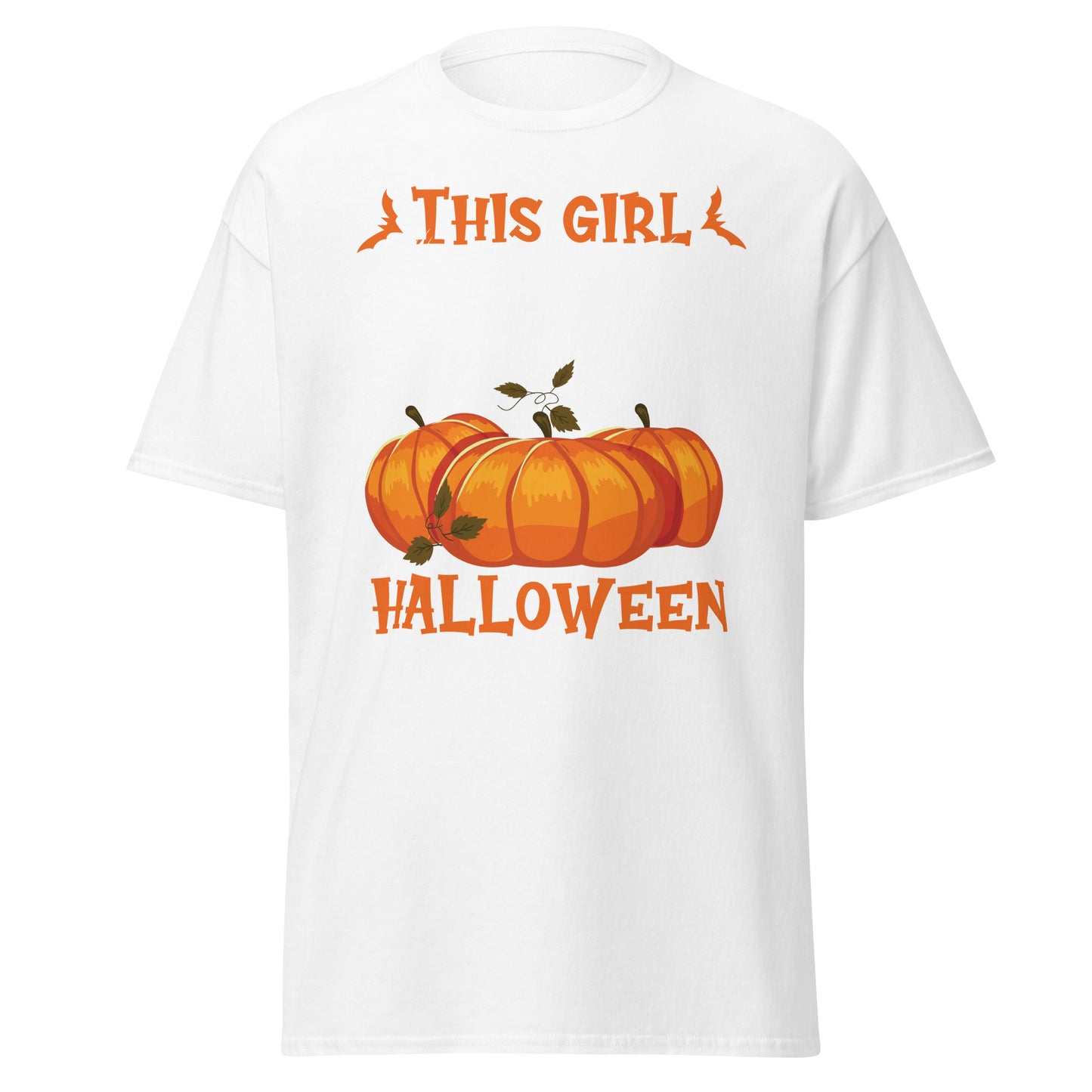 Dieses Mädchen liebt Halloween, weiches T-Shirt aus schwerer Baumwolle im Halloween-Design