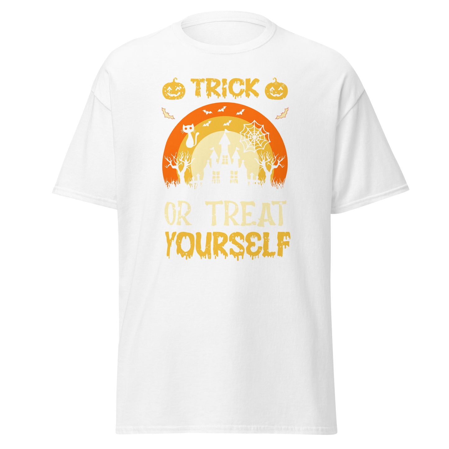 Trick Or Treat Yourself , Halloween Design Soft Style Heavy Cotton T-Shirt