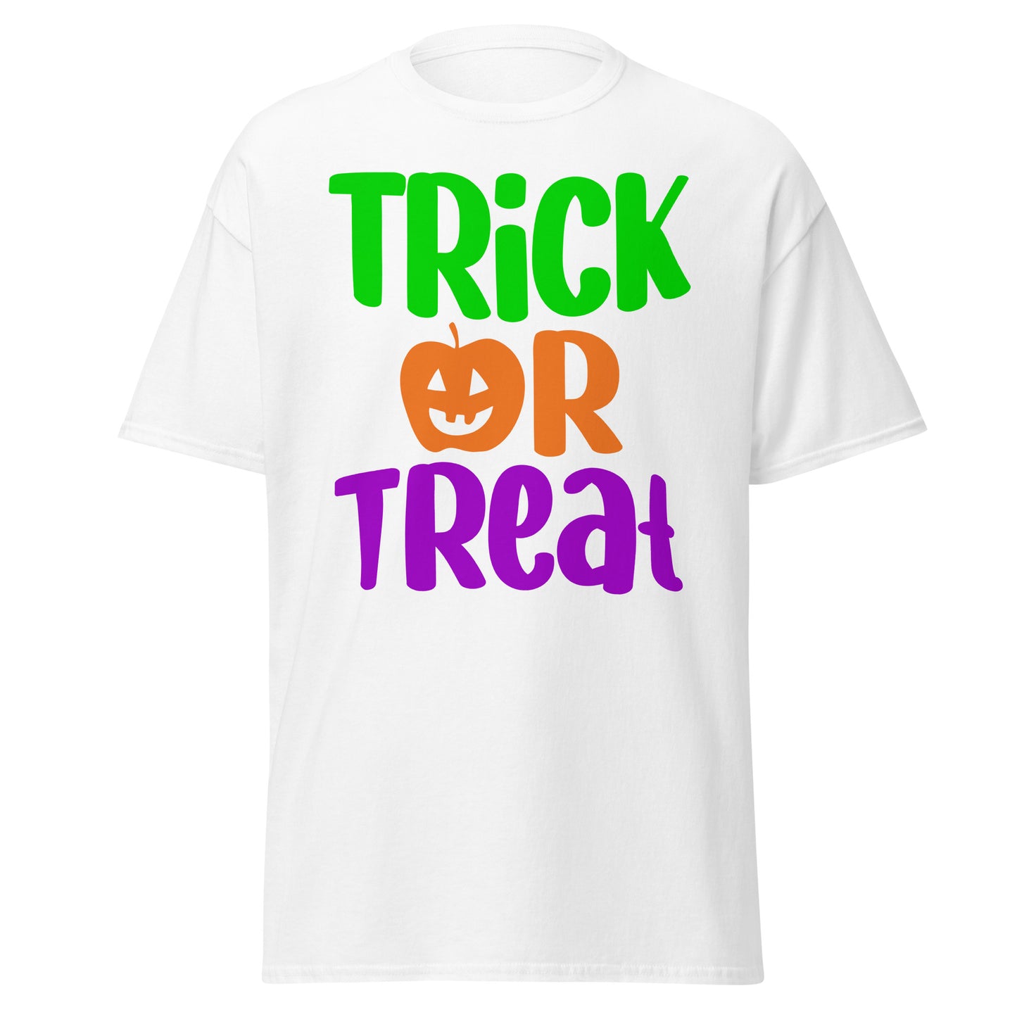 Truco o trato, camiseta de algodón pesado de estilo suave con diseño de Halloween