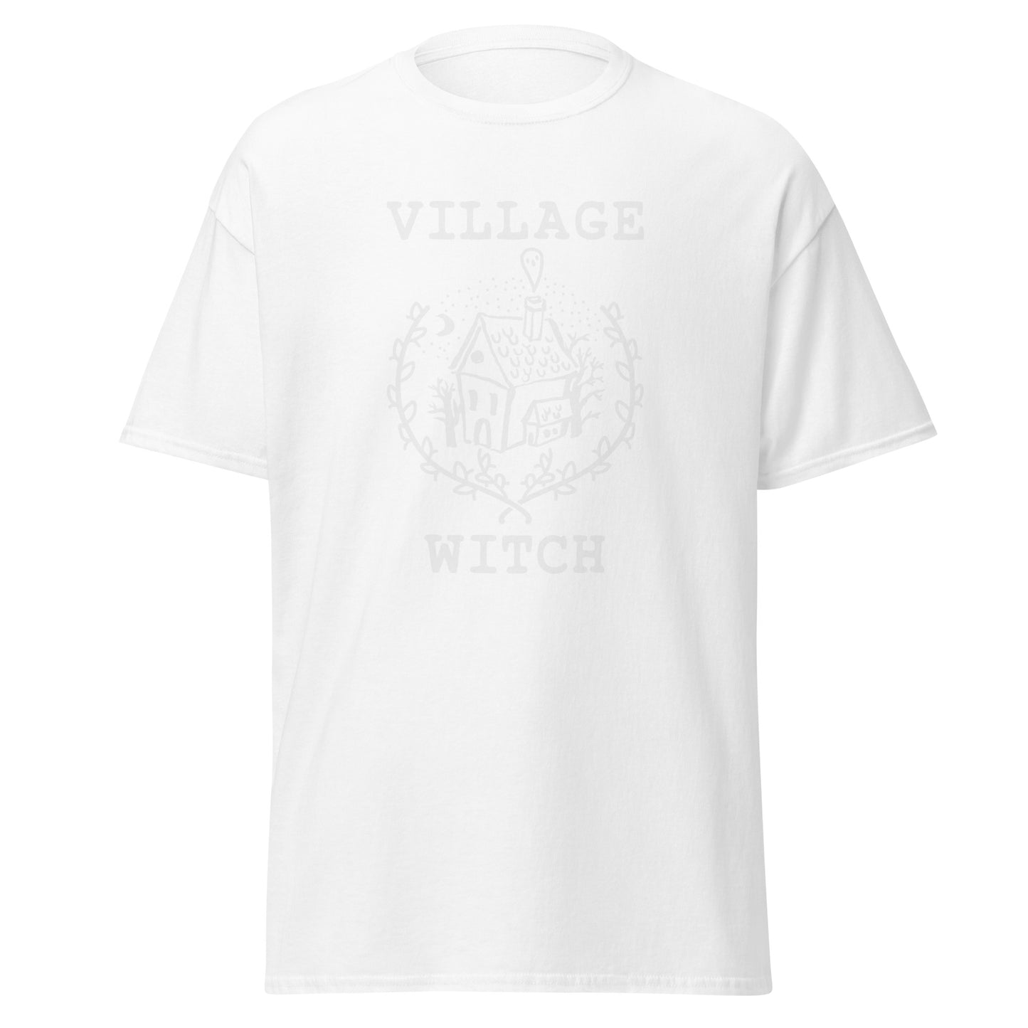 Village Witch, camiseta de algodón pesado de estilo suave con diseño de Halloween