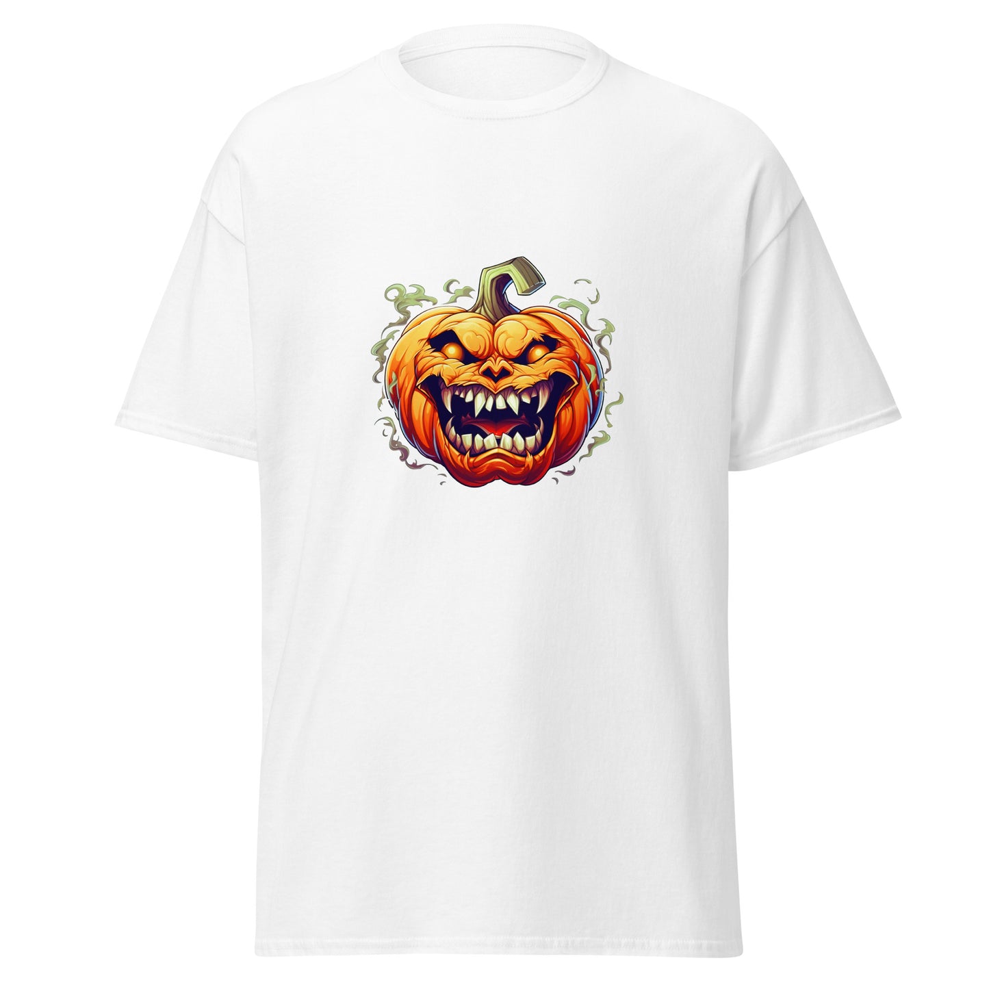 Aquarell-Halloween-Kürbis, Halloween-Design, weiches T-Shirt aus schwerer Baumwolle