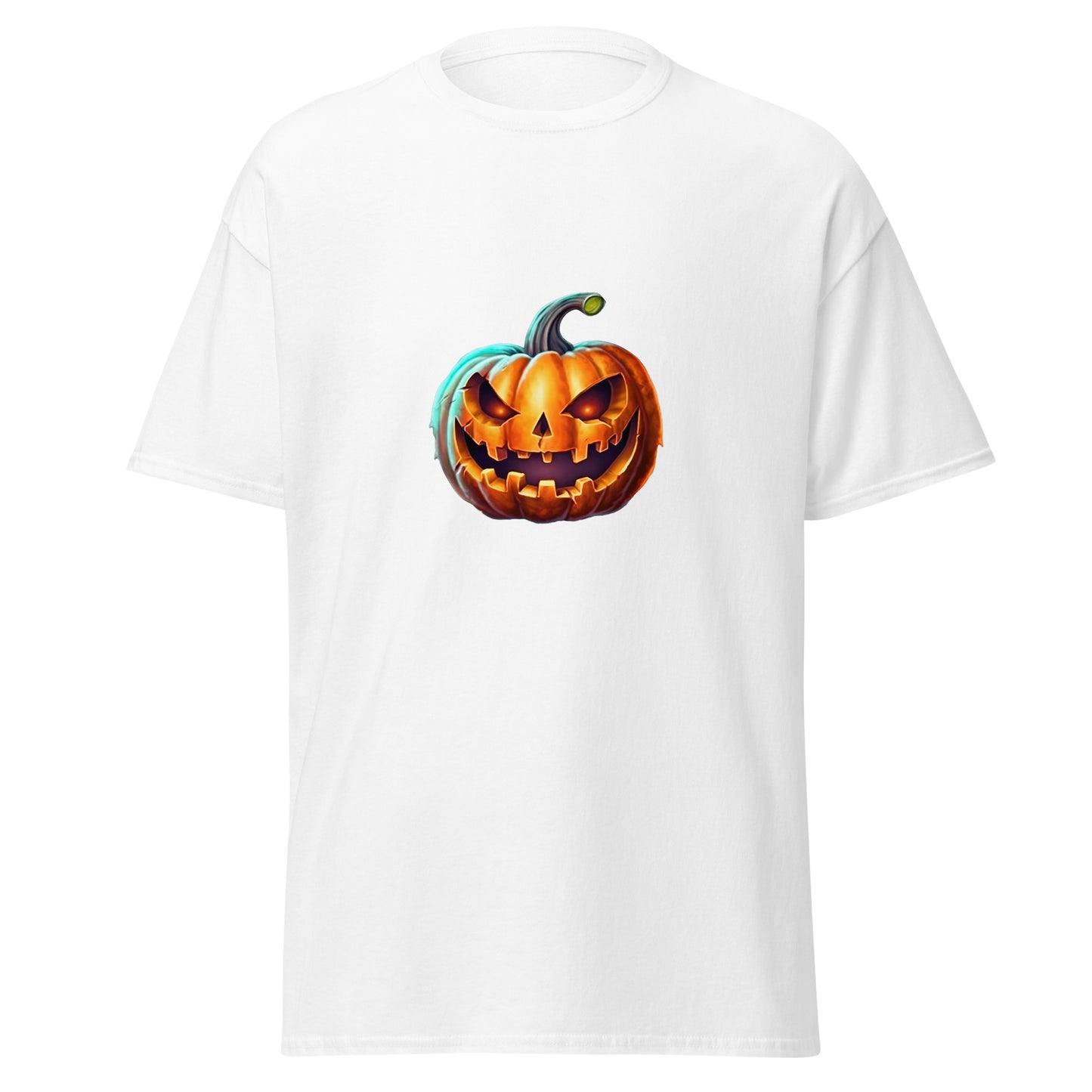 Calabaza de Halloween de acuarela, camiseta de algodón pesado de estilo suave con diseño de Halloween