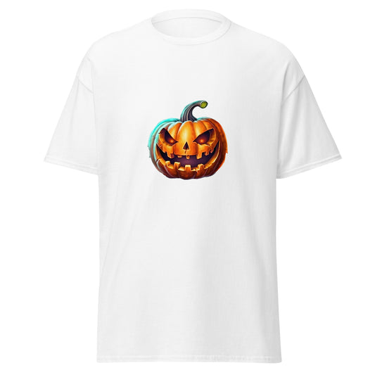 Watercolor Halloween Pumpkin , Halloween Design Soft Style Heavy Cotton T-Shirt