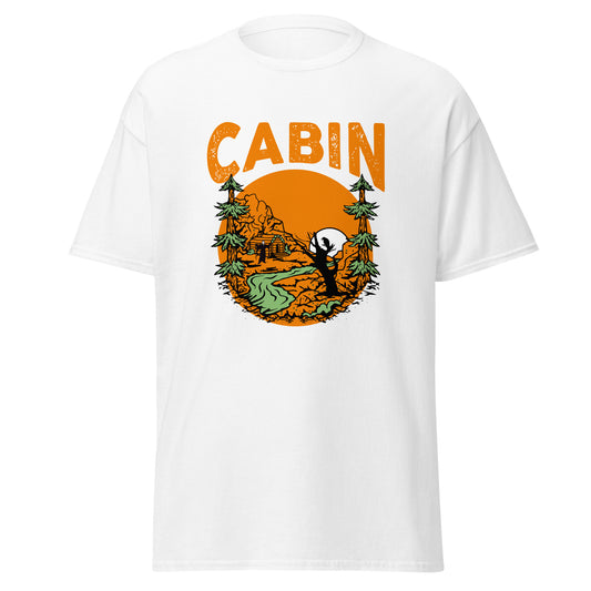 What Happens in The Cabin Stays in The Cabin , Halloween Design Soft Style Heavy Cotton T-Shirt