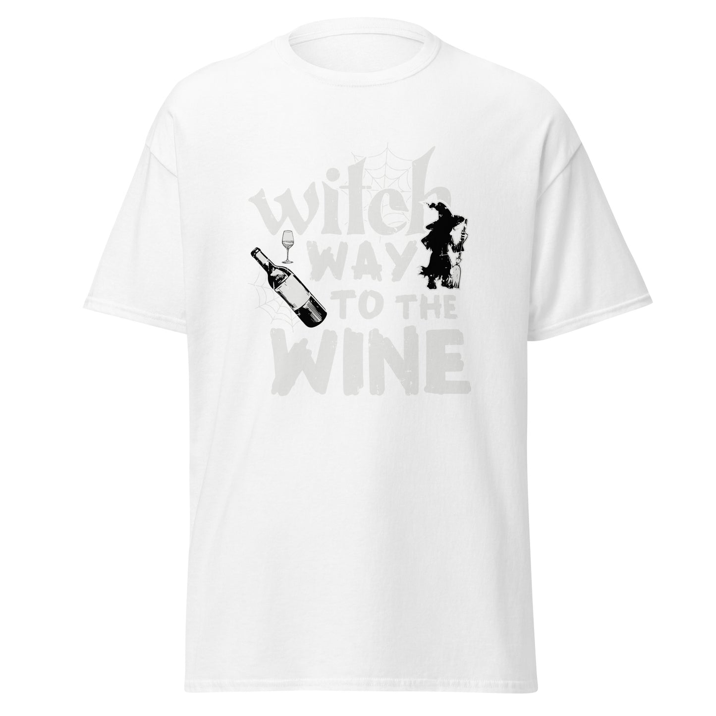 Witch Way to The Wine , Halloween Design Soft Style Heavy Cotton T-Shirt