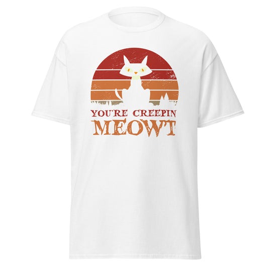 Eres Creepin Meowt, camiseta de algodón pesado de estilo suave con diseño de Halloween