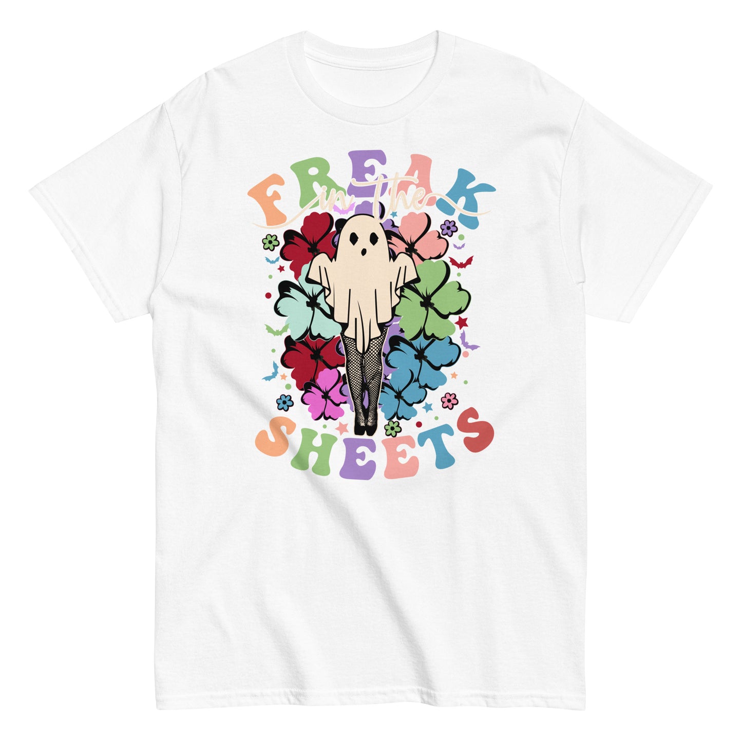 Freak In The Sheets Retro Spooky T-Shirt - Halloween Vibes