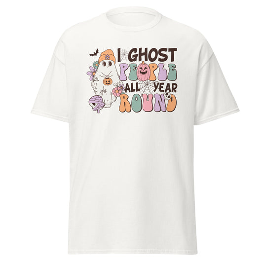 I Ghost People All Year Round' Halloween Soft Style Tee