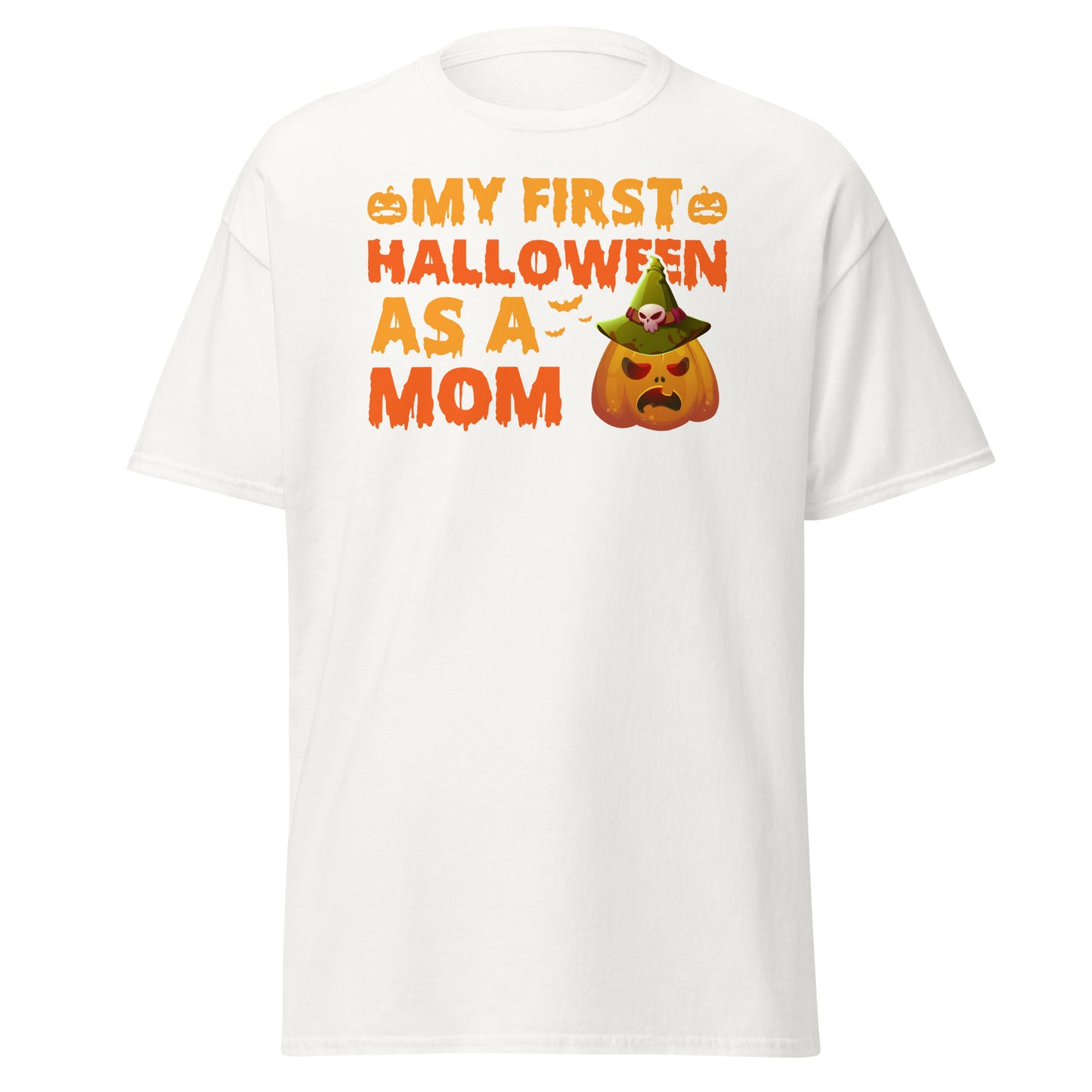 Mi primer Halloween como mamá, camiseta de algodón pesado de estilo suave con diseño de Halloween