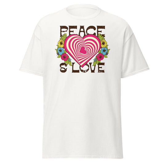 Peace &amp; Love, Halloween-Design, weiches T-Shirt aus schwerer Baumwolle