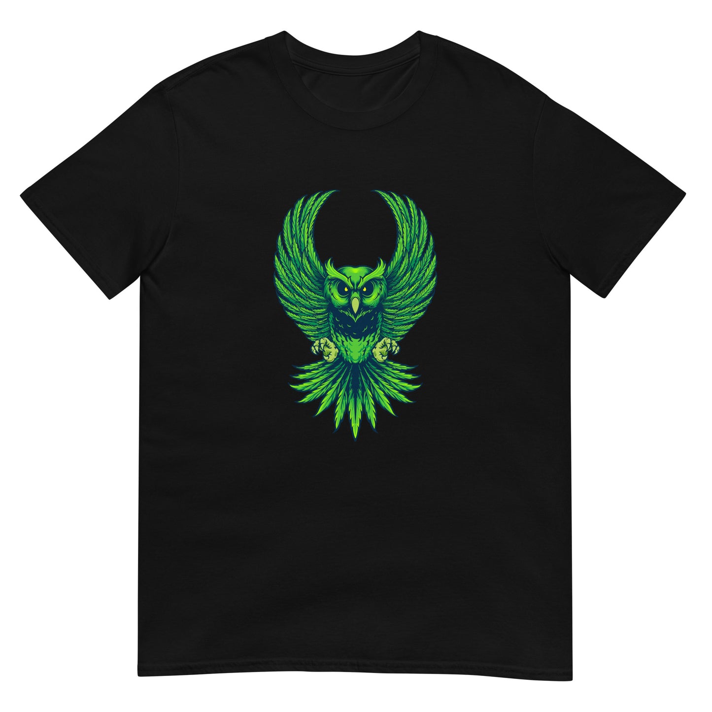 Weed Owl Leaf Cannabis Fit Softstyle T-Shirt