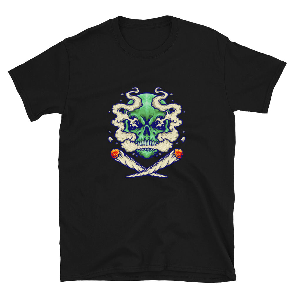 Weed Skull Fit Unisex Softstyle T-Shirt