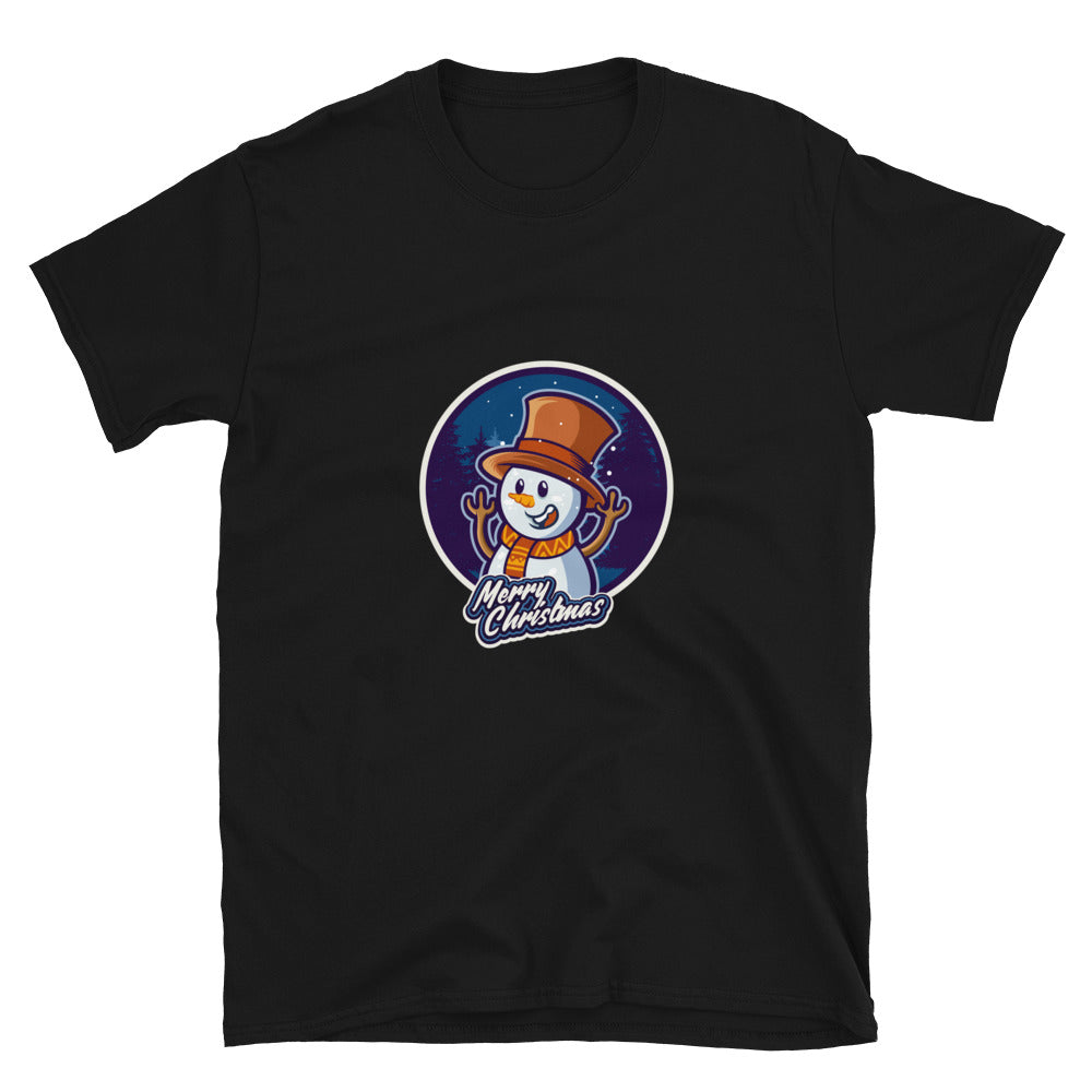 smiley snowman in Merry christmas Fit Unisex Softstyle T-Shirt