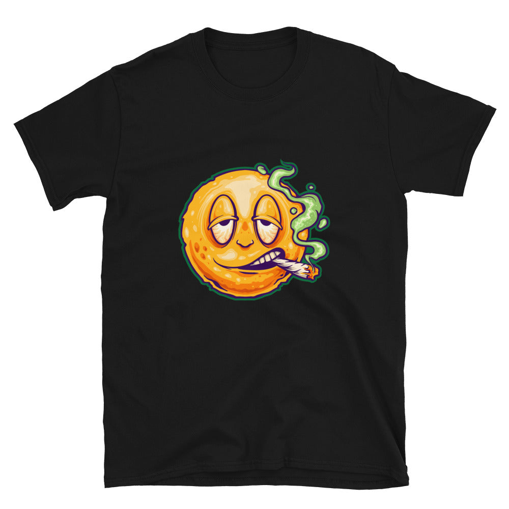 Emoticones de marihuana fumando sonrisa Fit Camiseta unisex Softstyle