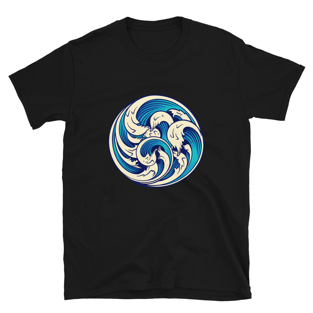 Summer tropical beach wave swirls Fit Unisex Softstyle T-Shirt