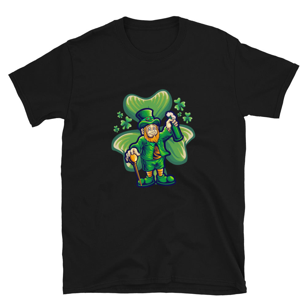 St patricks day with clover leaf Fit Unisex Softstyle T-Shirt