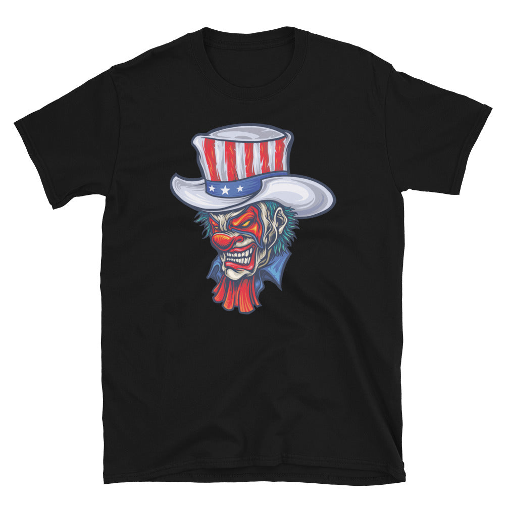 Evil Clown, American Halloween - Fit Unisex Softstyle T-Shirt