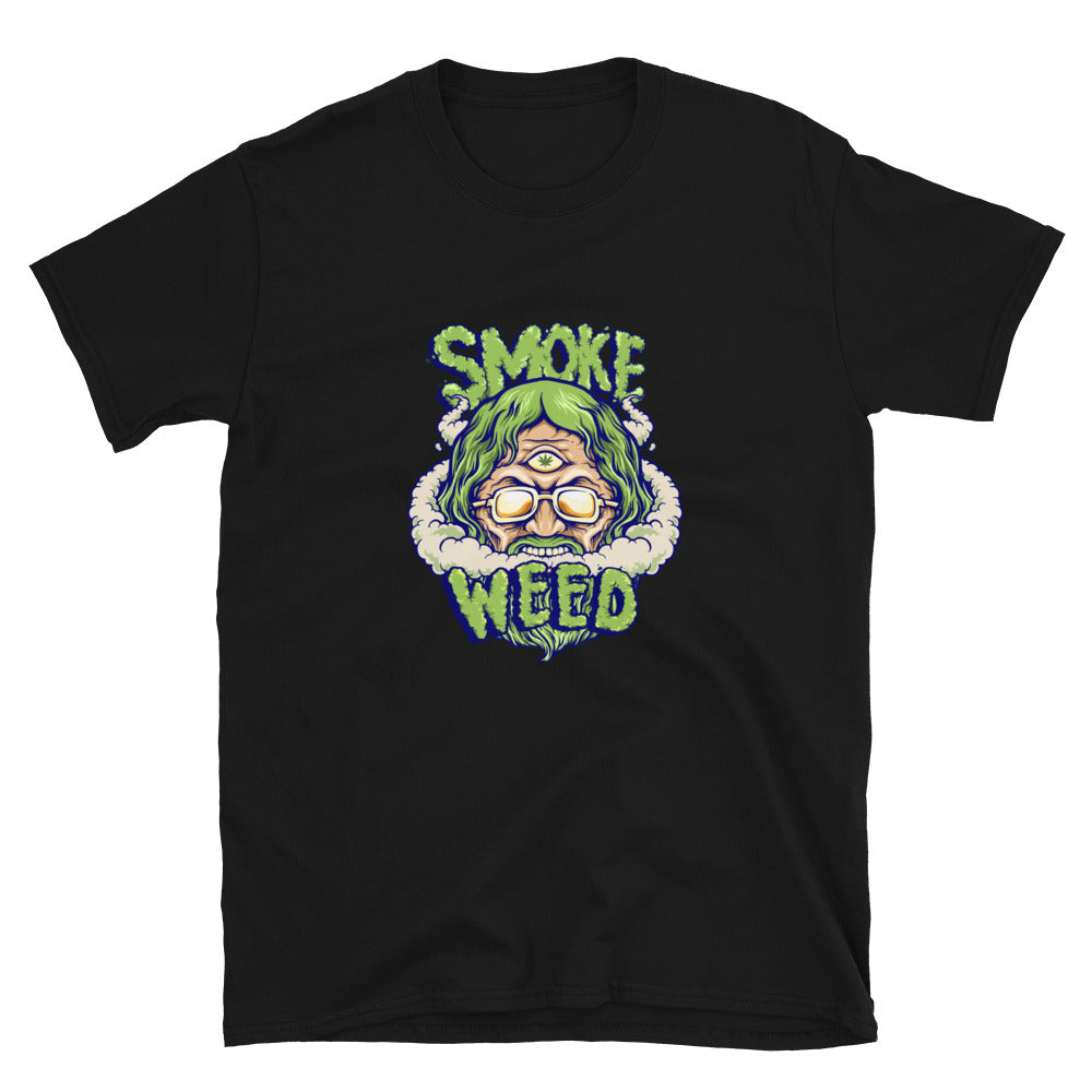 Smoke Hippie Weed Vintage Mascot Fit Unisex Softstyle T-Shirt