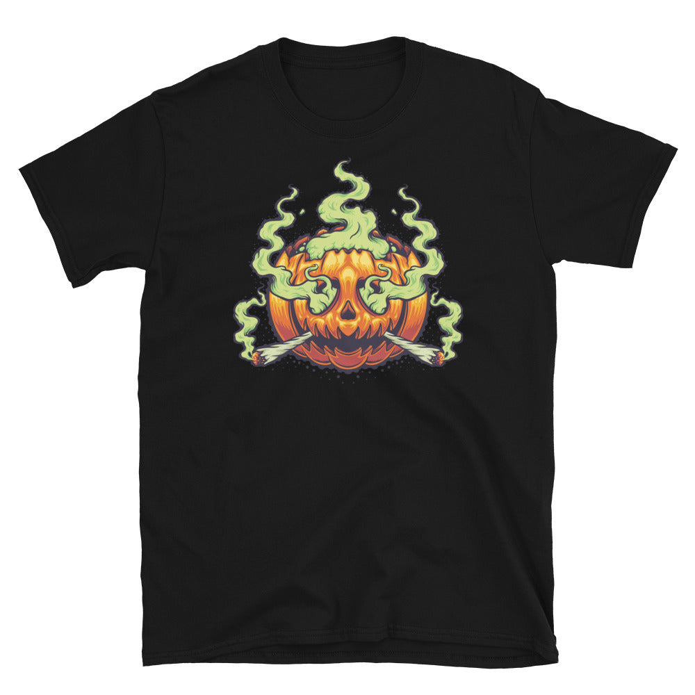 Halloween Weed Smoke Cartoon Fit Unisex Softstyle T-Shirt