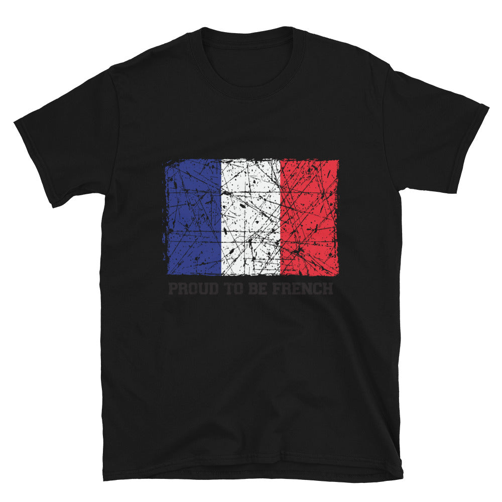 Orgulloso de ser camiseta francesa de estilo suave unisex