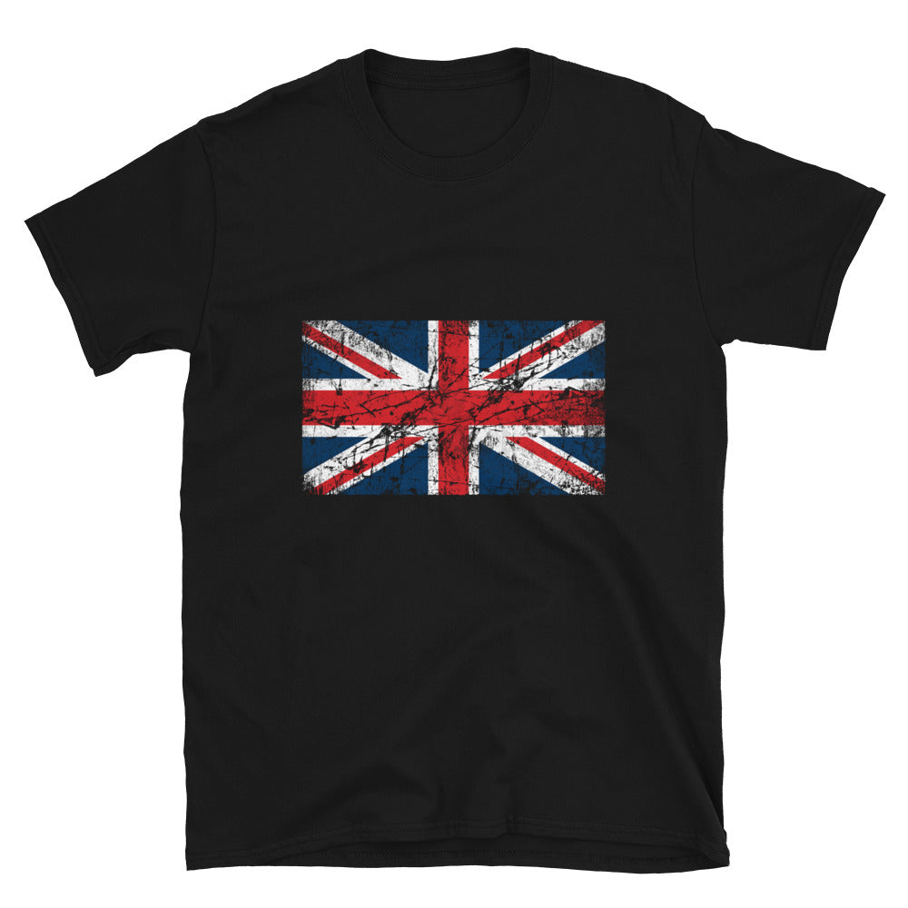 Camiseta unisex Softstyle con bandera del Reino Unido Grunge Fit