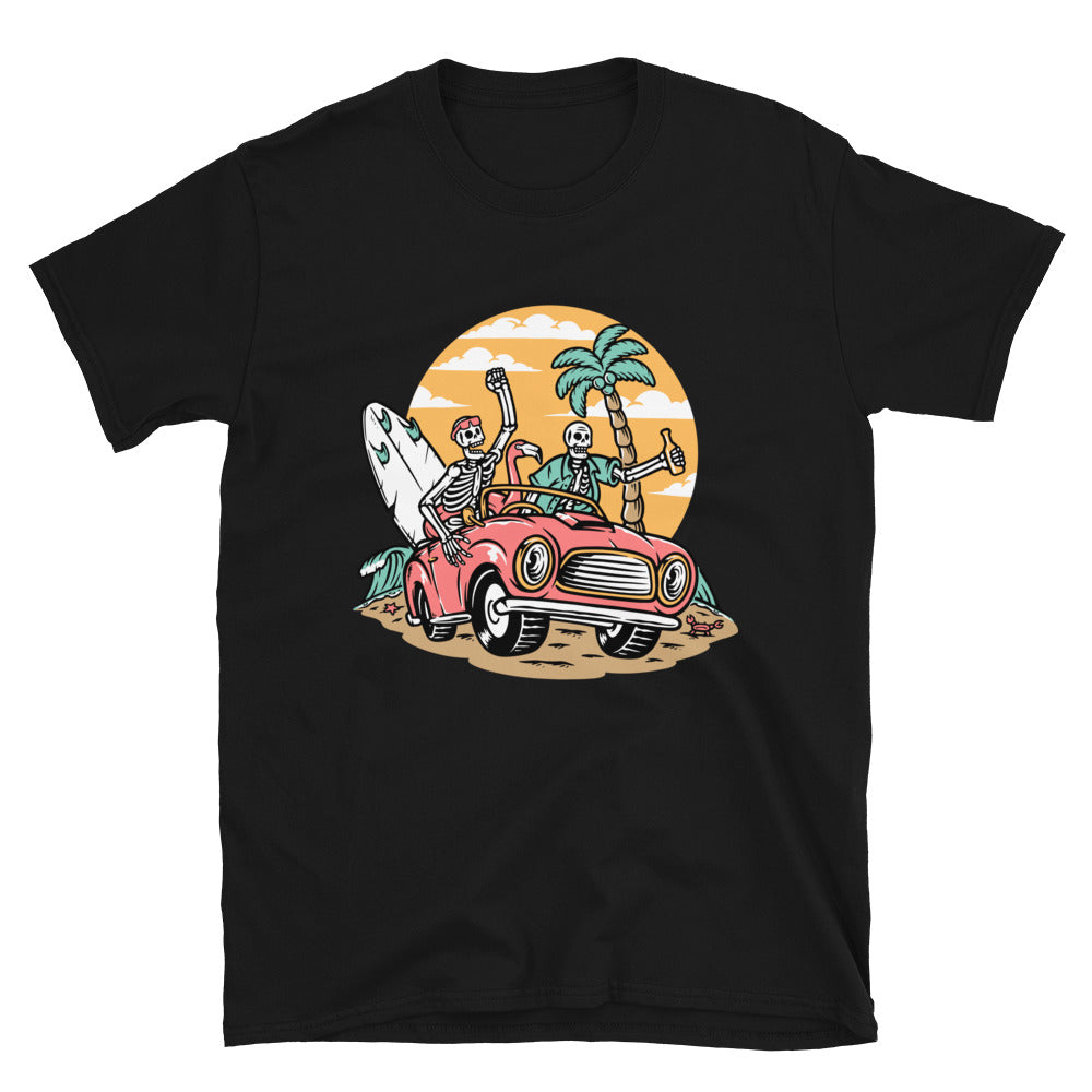 Skull Trip to the beach Fit Unisex Softstyle T-Shirt