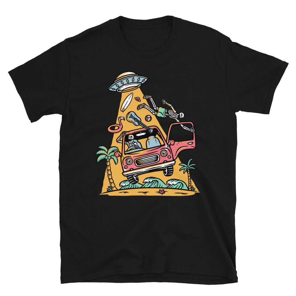 Alien Beach Invasion - Fit Unisex Softstyle T-Shirt