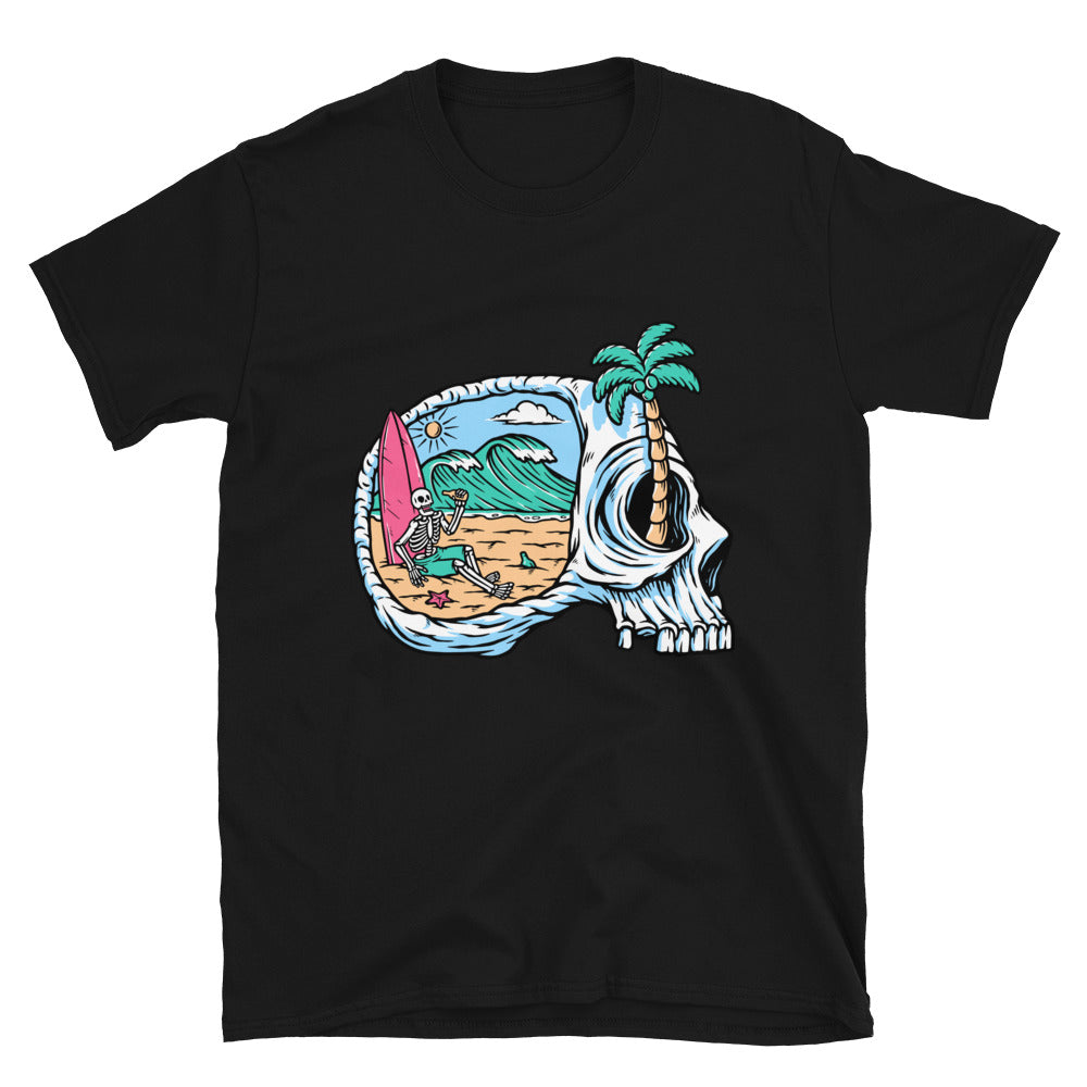 Relaja tu mente en la playa Fit Unisex Softstyle Camiseta