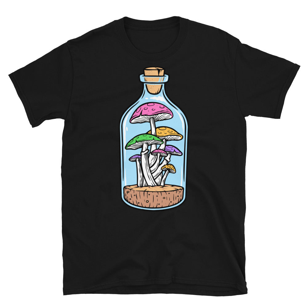 Mushrooms in the bottle Fit Unisex Softstyle T-Shirt