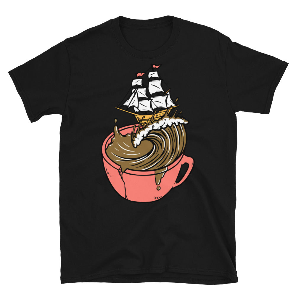 Camiseta Softstyle unisex con ajuste de café Sail