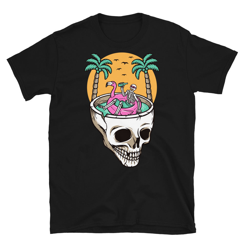 Chill out! On the Skull, Beach Fun - Fit Unisex Softstyle T-Shirt