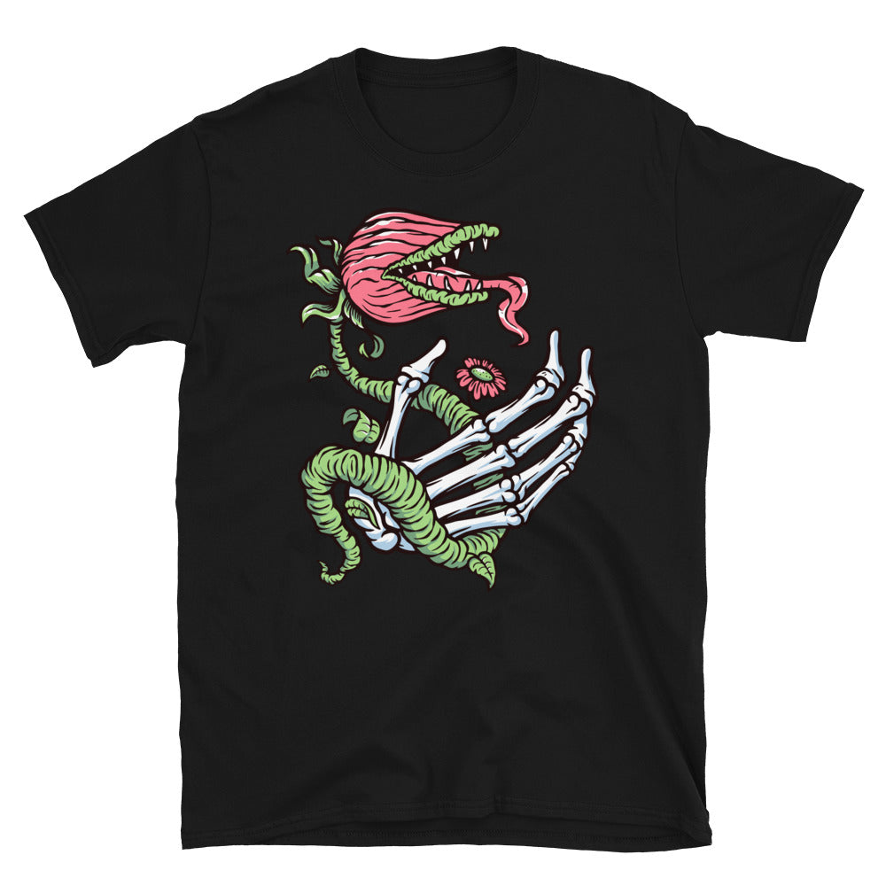 Hand Skull and Monster Plant - Fit Unisex Softstyle T-Shirt
