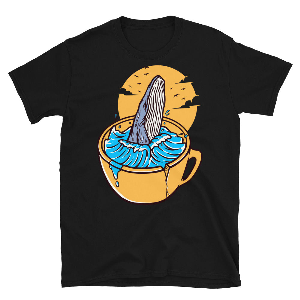 Whale and cup Fit Unisex Softstyle T-Shirt