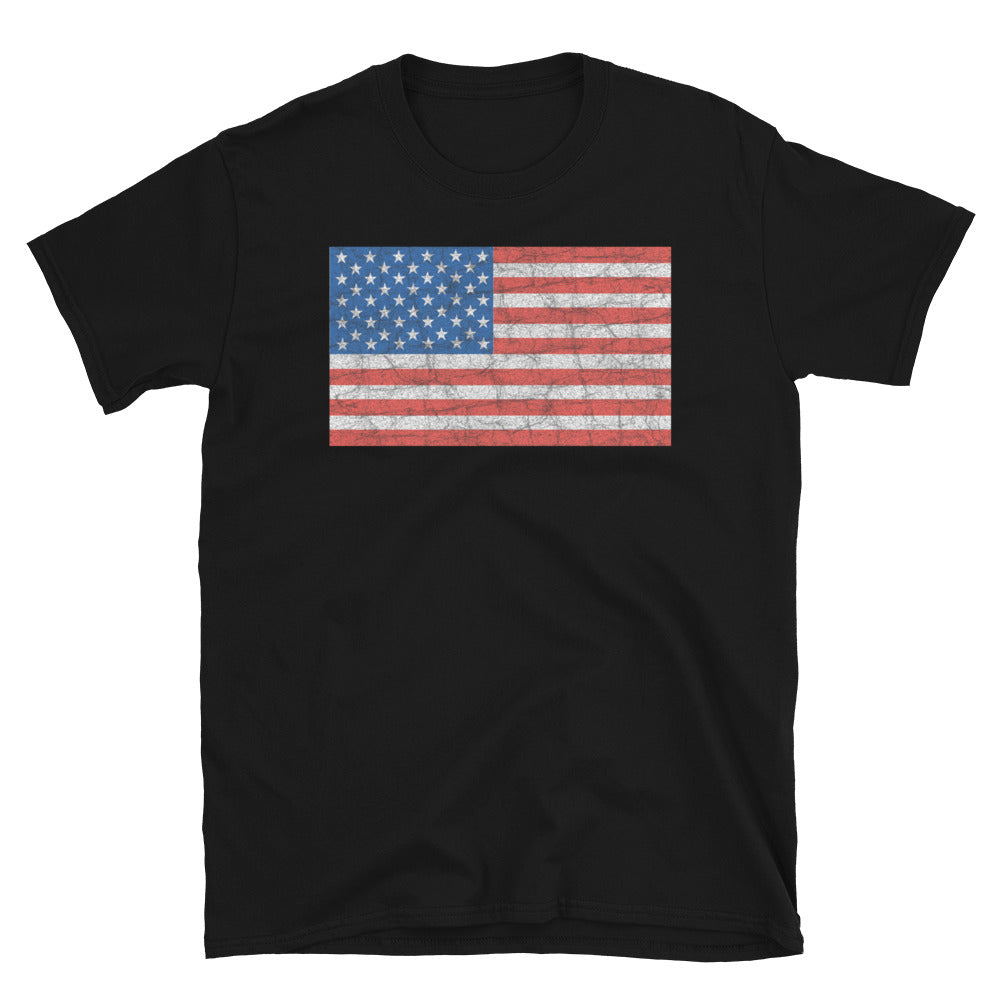 American Flag - Fit Unisex Softstyle T-Shirt