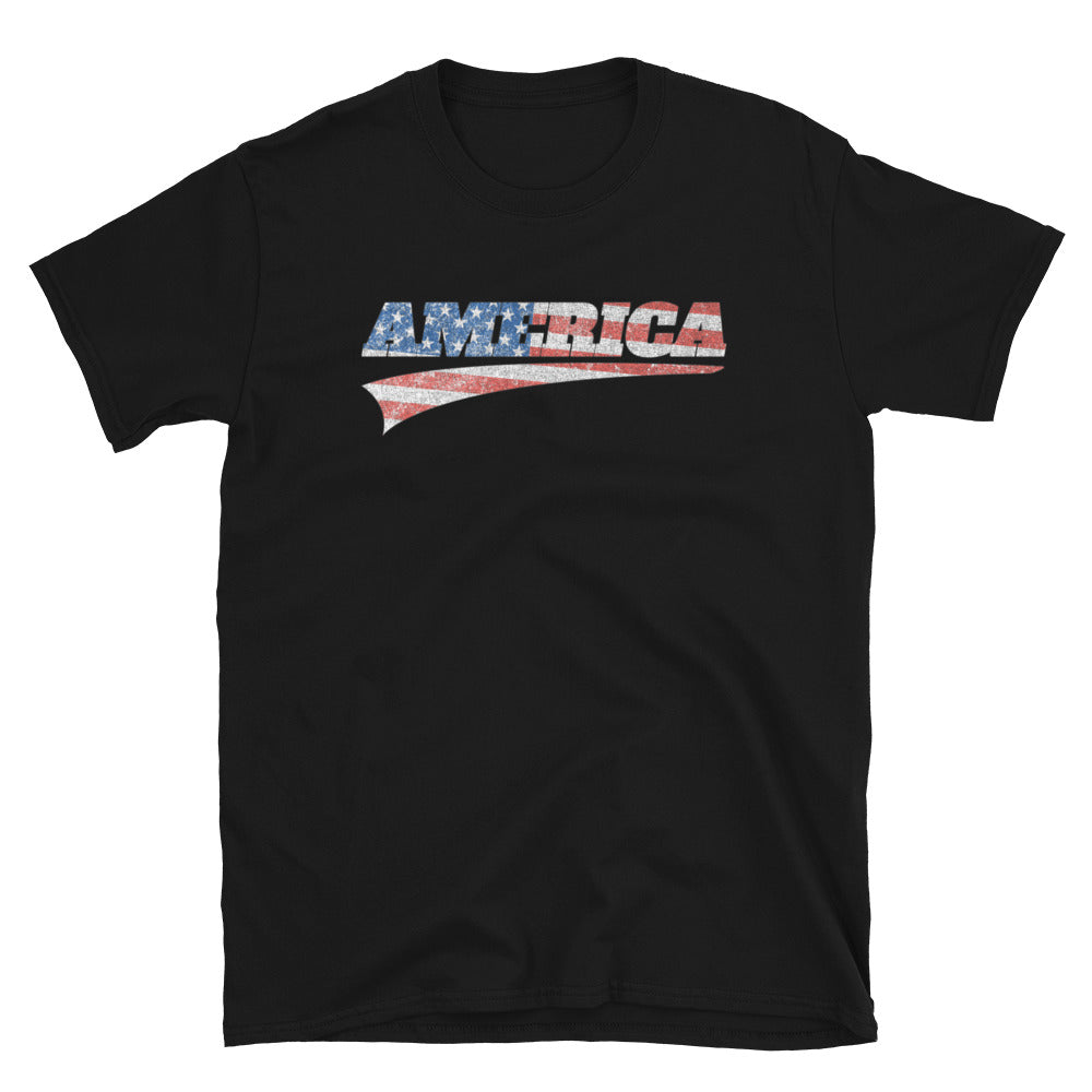 America Grunge Fit Unisex Softstyle T-Shirt