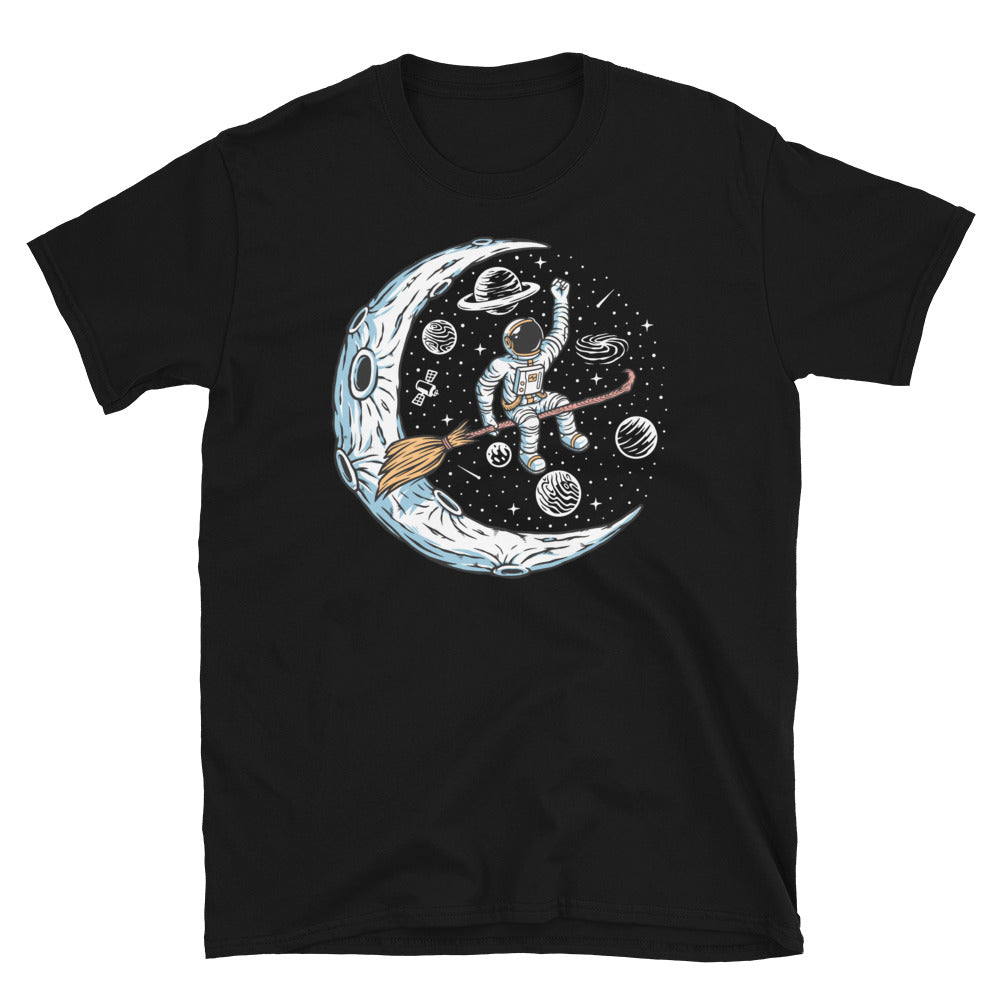 Astronaut Witch on the Moon - Fit Unisex Softstyle T-Shirt