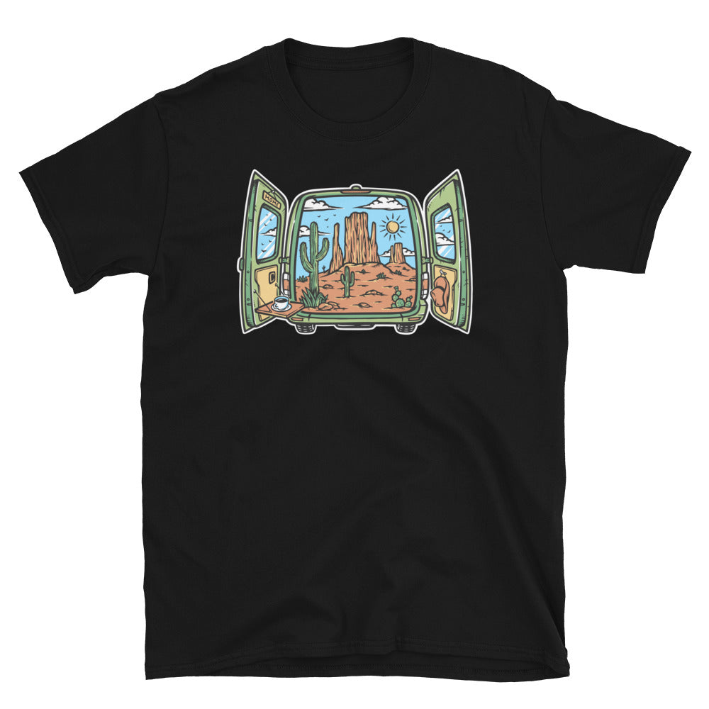 Desert Landscape in the Car - Fit Unisex Softstyle T-Shirt